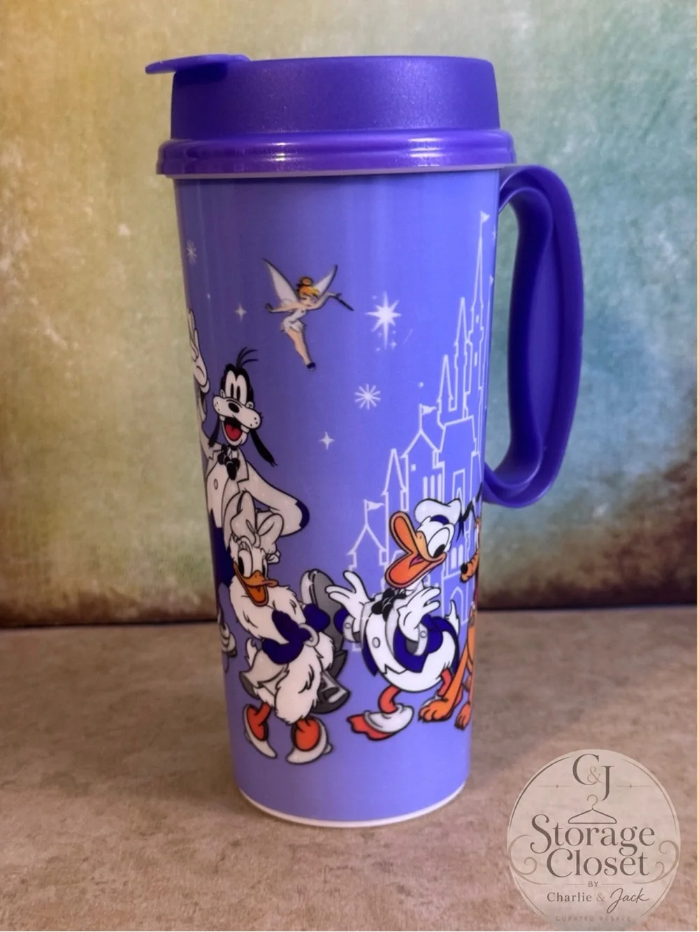 Disney Purple Mickey Mouse 100 Years Travel Tumbler